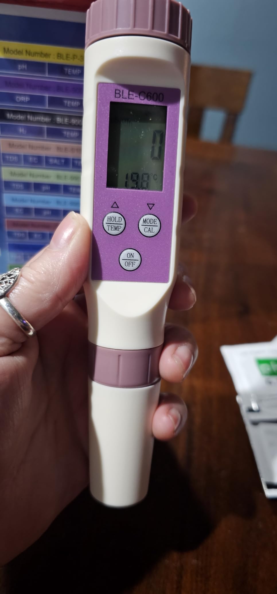 PH Meter & TDS Meter Digital Water Tester 5 in 1 Salinity Tester PH Temp EC and TDS Meter,PH Meter for Water with LCD Backlit,Water Testing Kits for Drinking Water,Wine,Swimming Pool,Hot Tub Spas. customer photo 1