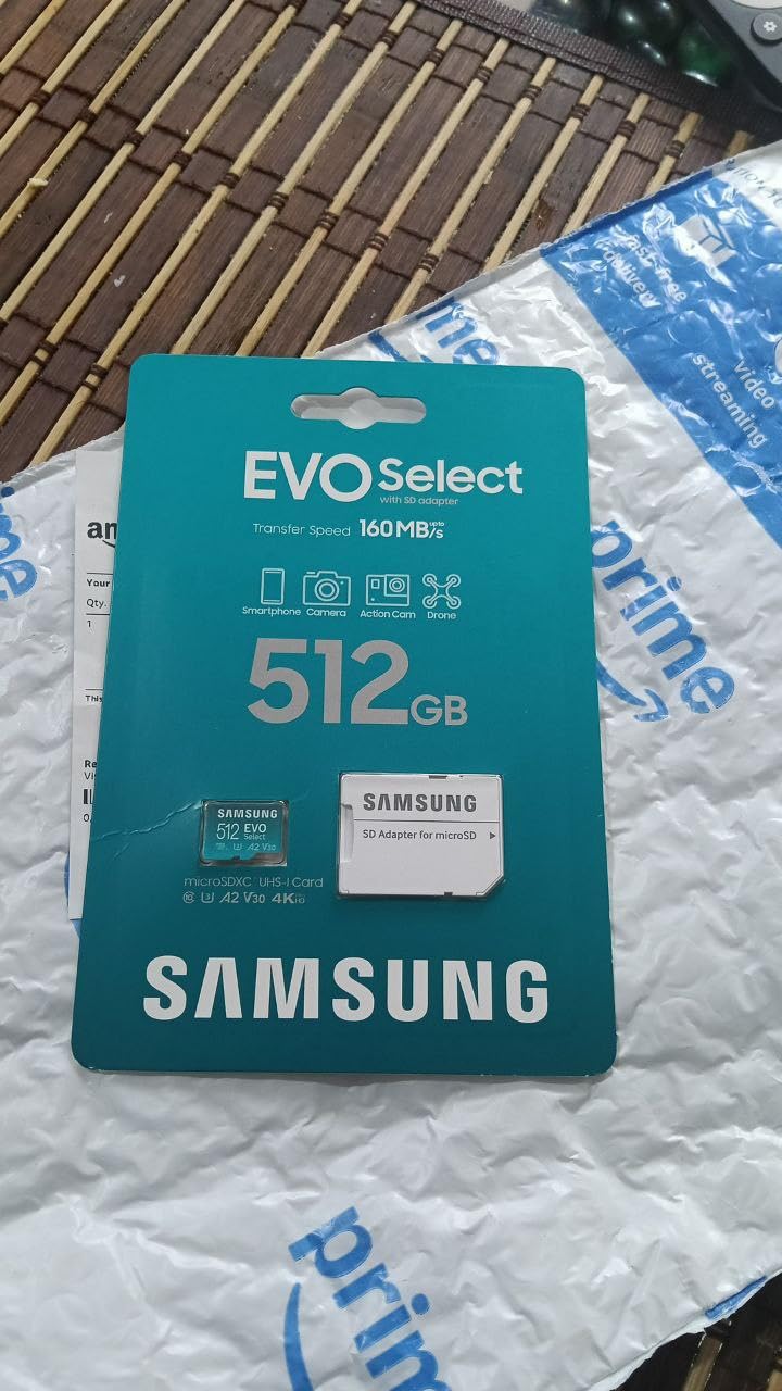 Samsung EVO Select 512GB microSD Memory Card + Adapter, microSDXC, Up-to 160 MB/s, 4K UHD, UHS-I, C10, U3, V30, A2, for Nintendo-Switch, Smartphones, and Tablets customer photo 2