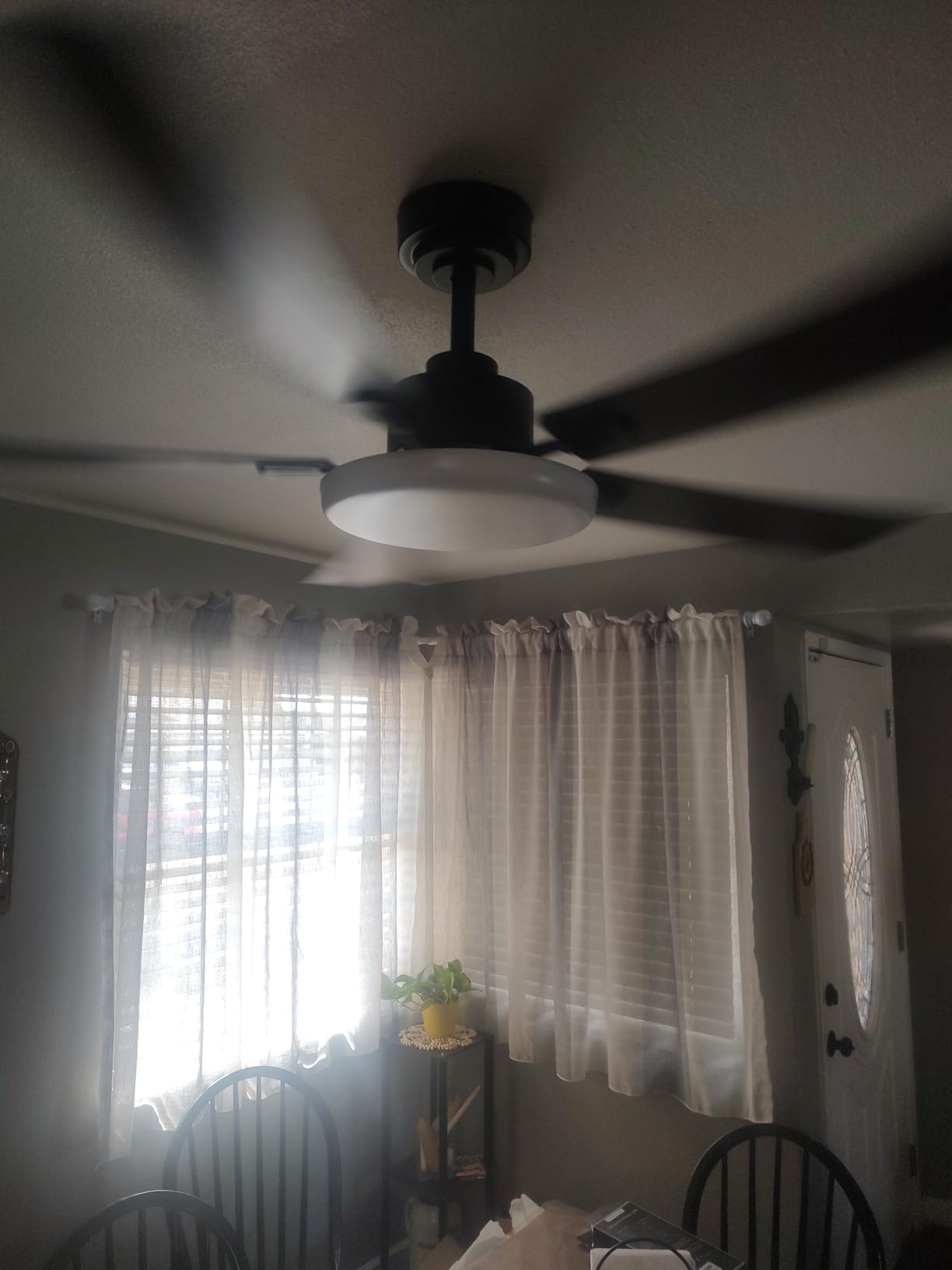 addlon 52 Inch Ceiling Fans with Lights and Remote Control, Wall Switch | Reversible DC motor, 6-speed, Timer, 3CCT Dimmable, Quiet, Black Ceiling Fan for Bedroom, Living Room, Indoor/Outdoor Use customer photo 1