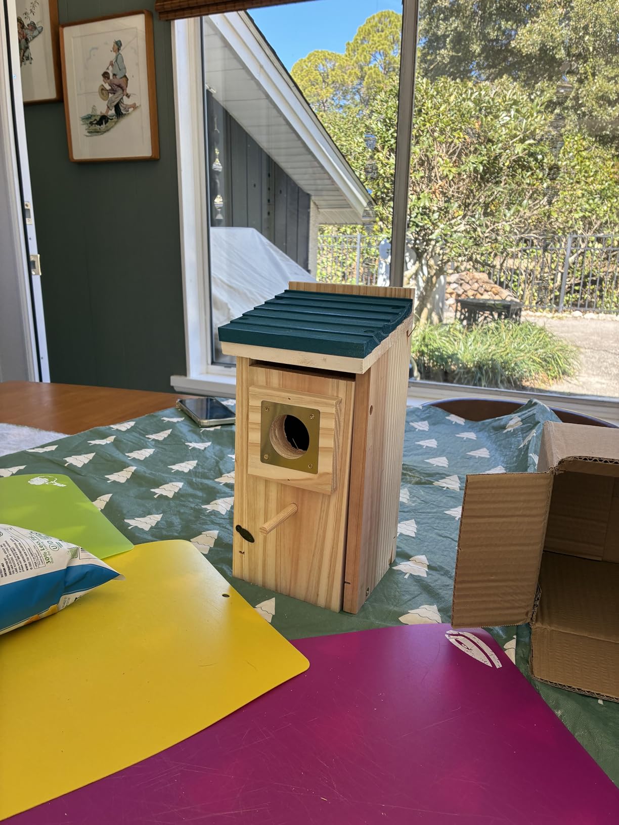 Bird Houses for Outside 2Pack with Copper Guard, Thicken Wooden Bluebird House Clearance Garden Country Cottages customer photo 2