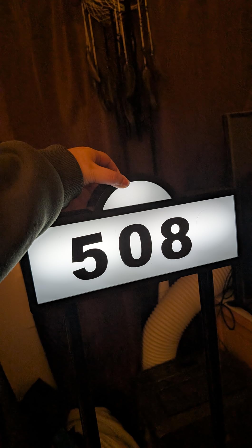 Solar Address Signs for Yard, Solar Powered Address Sign with Warm White & Cold White, IP65 Waterproof Solar House Numbers for Outside, LED Illuminated Plaques Wall Mounted & In Ground customer photo 1