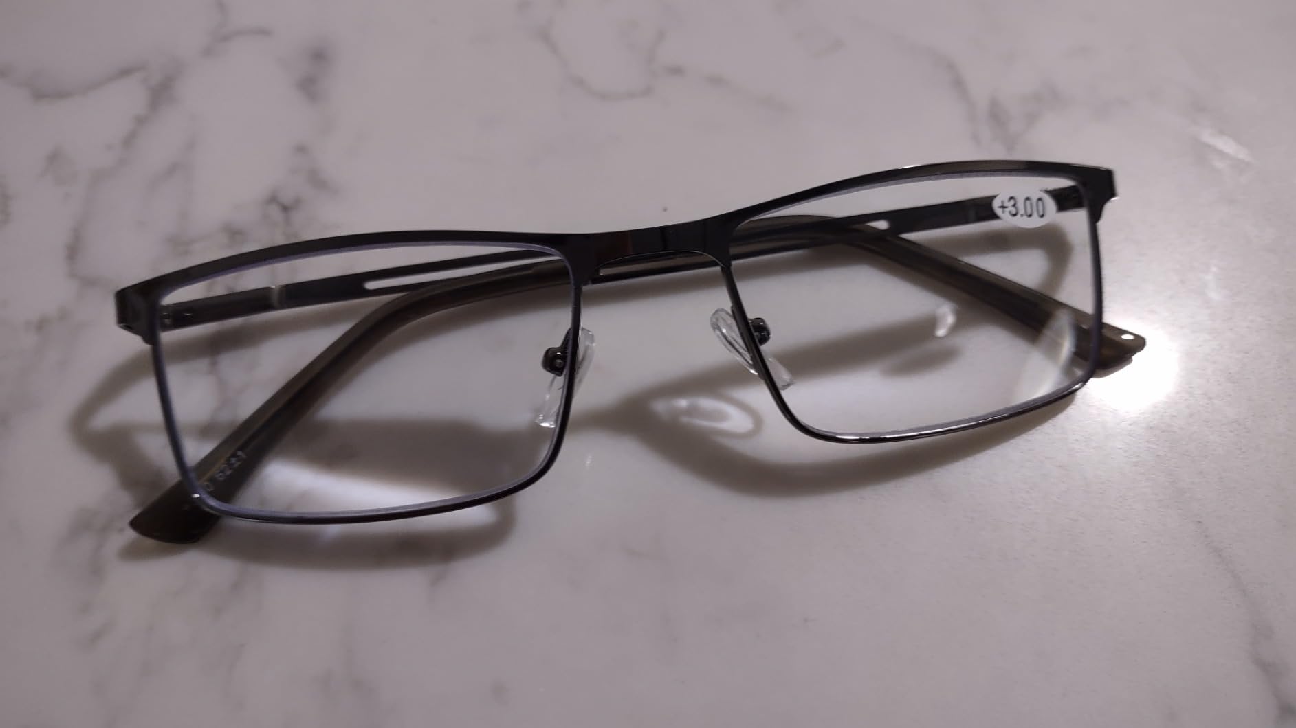 Blue Light Blocking Reading Glasses for Men With Spring Hinge Metal Full Frame Lightweight Readers Classic Trend customer photo 2