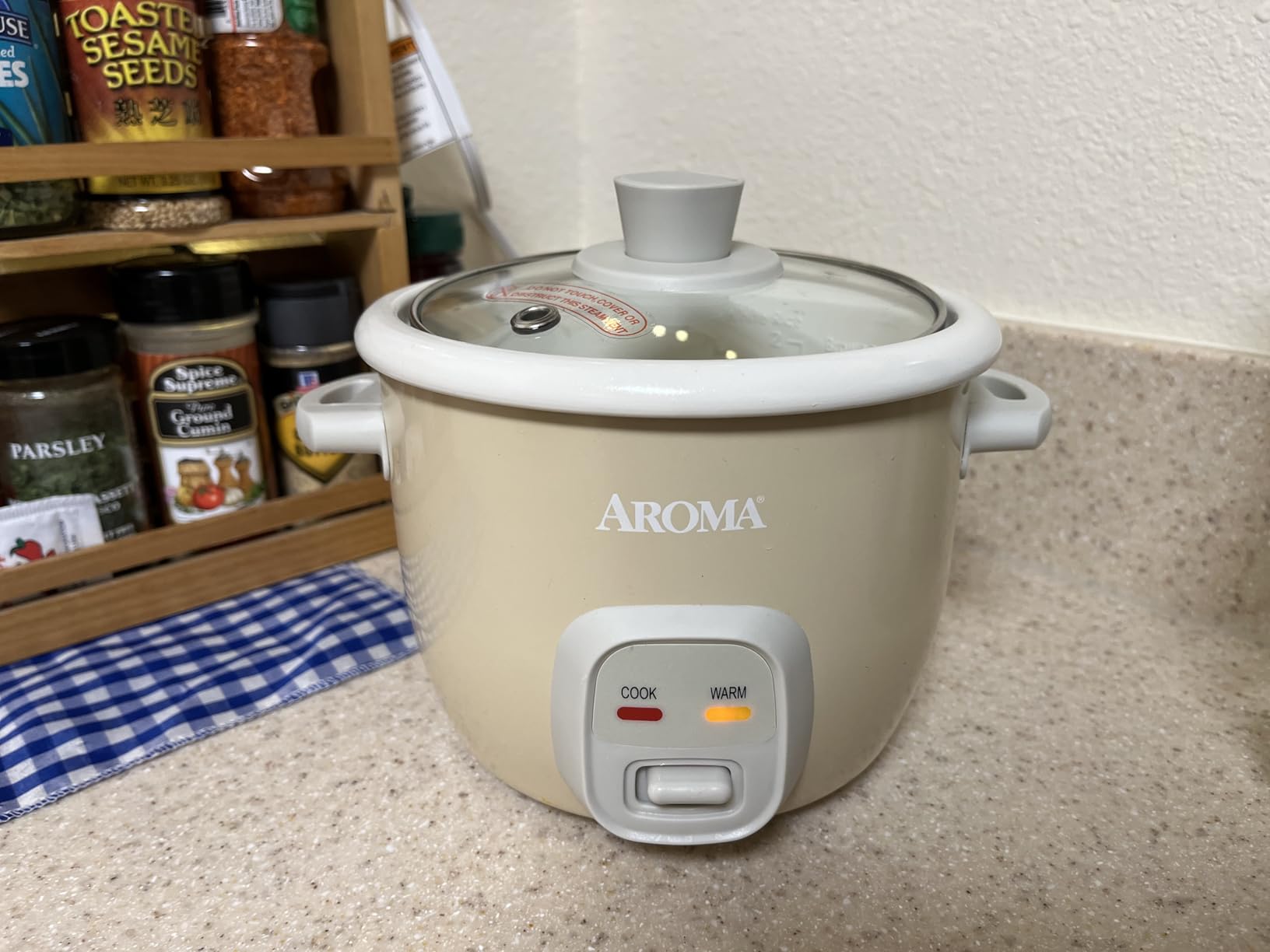 AROMA Mini Rice Cooker, 2-Cup (Uncooked) / 4-Cup (Cooked), Grain Cooker, Soup Maker, Oatmeal Cooker, Auto Keep Warm, 1 Qt, Milk Tea color customer photo 1