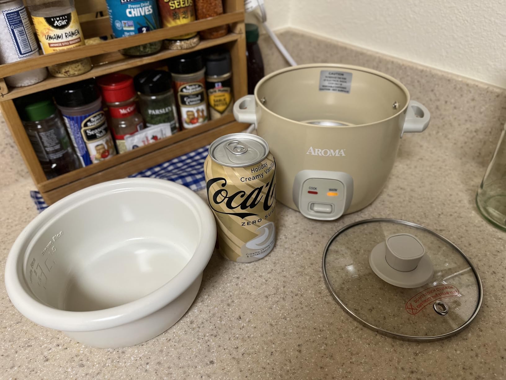 AROMA Mini Rice Cooker, 2-Cup (Uncooked) / 4-Cup (Cooked), Grain Cooker, Soup Maker, Oatmeal Cooker, Auto Keep Warm, 1 Qt, Milk Tea color customer photo 2