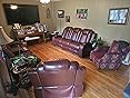 Breathing Leather Power Recliner Sofa Set, Reclining Couch Set with LED Light/Cup Holders/Storage, 3 Piece Living Room Set 3 Seat Sofa Loveseat and Chair for Home Theater (Auburn) customer photo 2