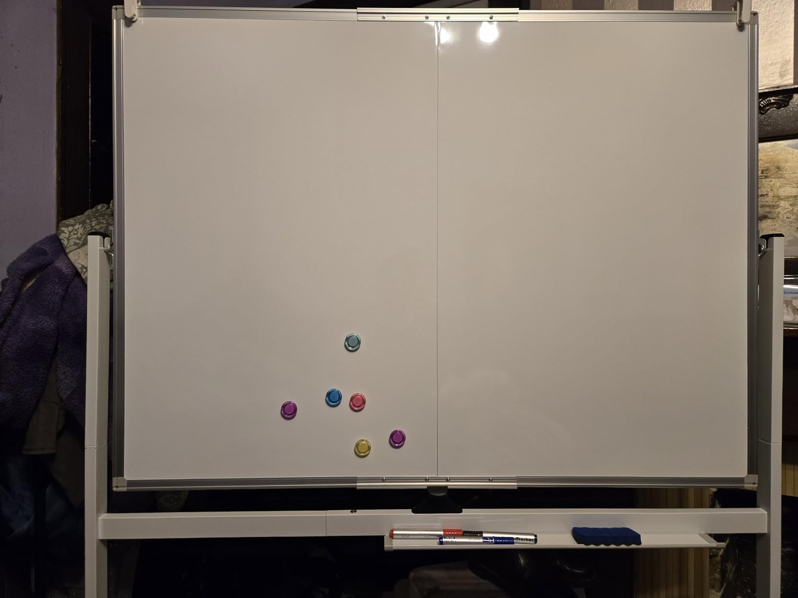 Large Rolling Whiteboard on Wheels, 48