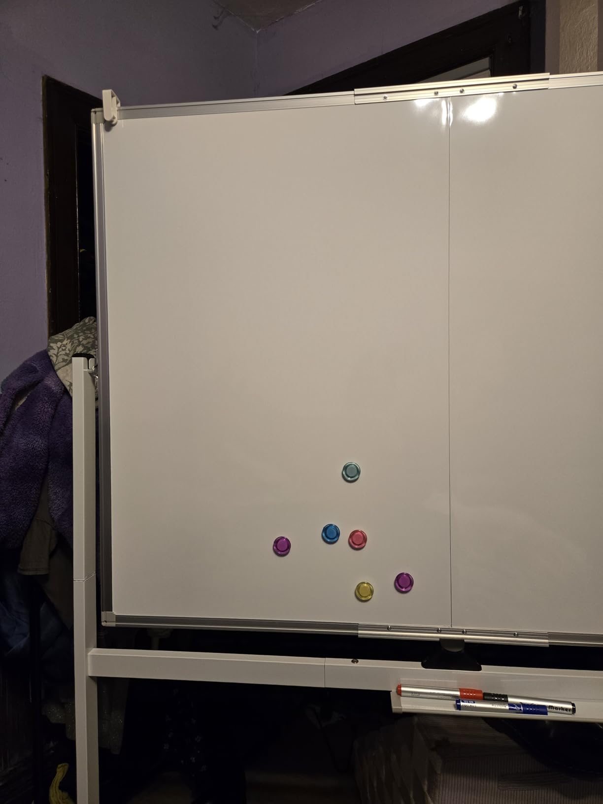 Large Rolling Whiteboard on Wheels, 48