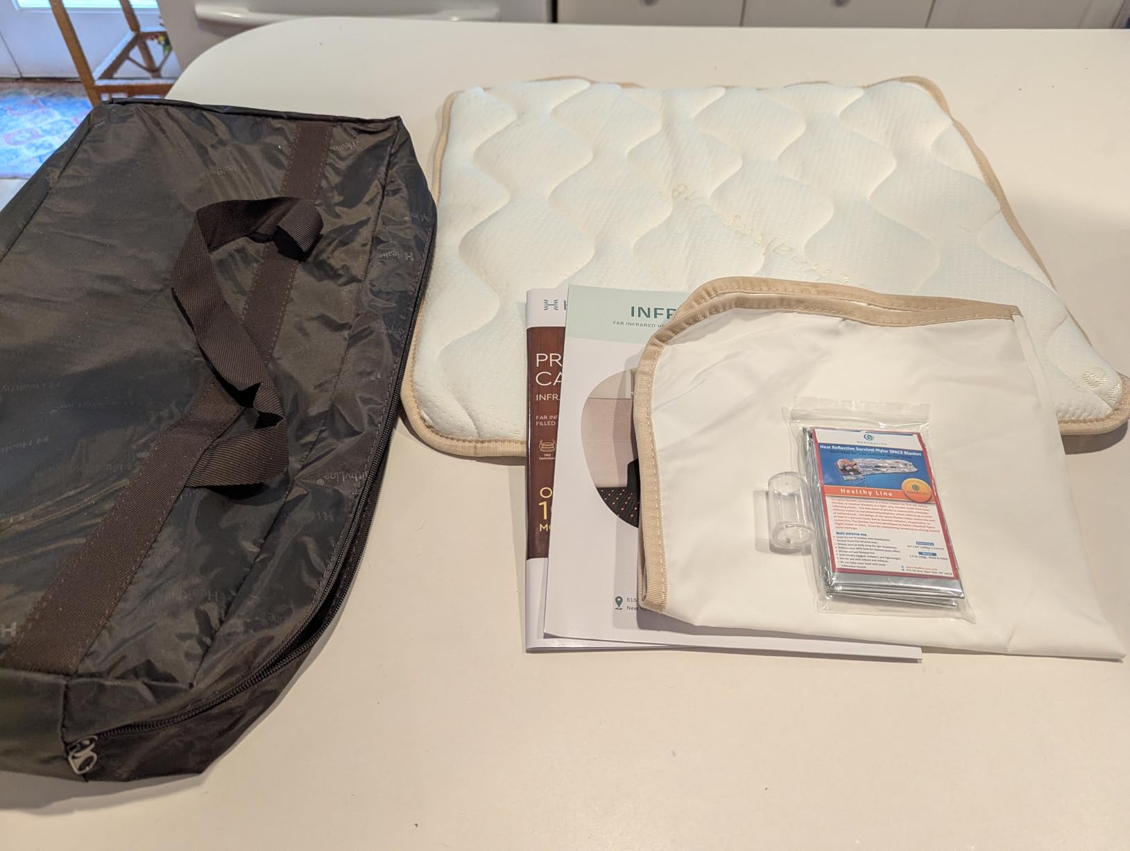 Jet Mat by HealthyLine - Advanced Infrared Heating Pad - Professional Biomat for Pain Relief and Healing - with Red Lights, Amethyst, Tourmaline, Jade and Obisidian Gemstones - 72 x 24 customer photo 1