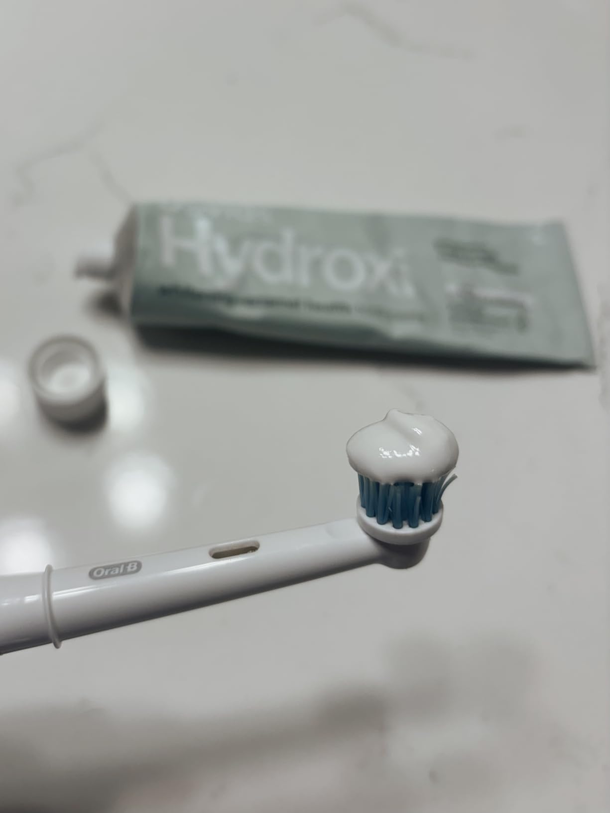 Davids Hydroxi Fluoride Free Nano Hydroxyapatite Toothpaste for Remineralizing, Sensitive Support, Whitening, Antiplaque, SLS Free, Natural Peppermint, 4oz, Made in USA customer photo 2