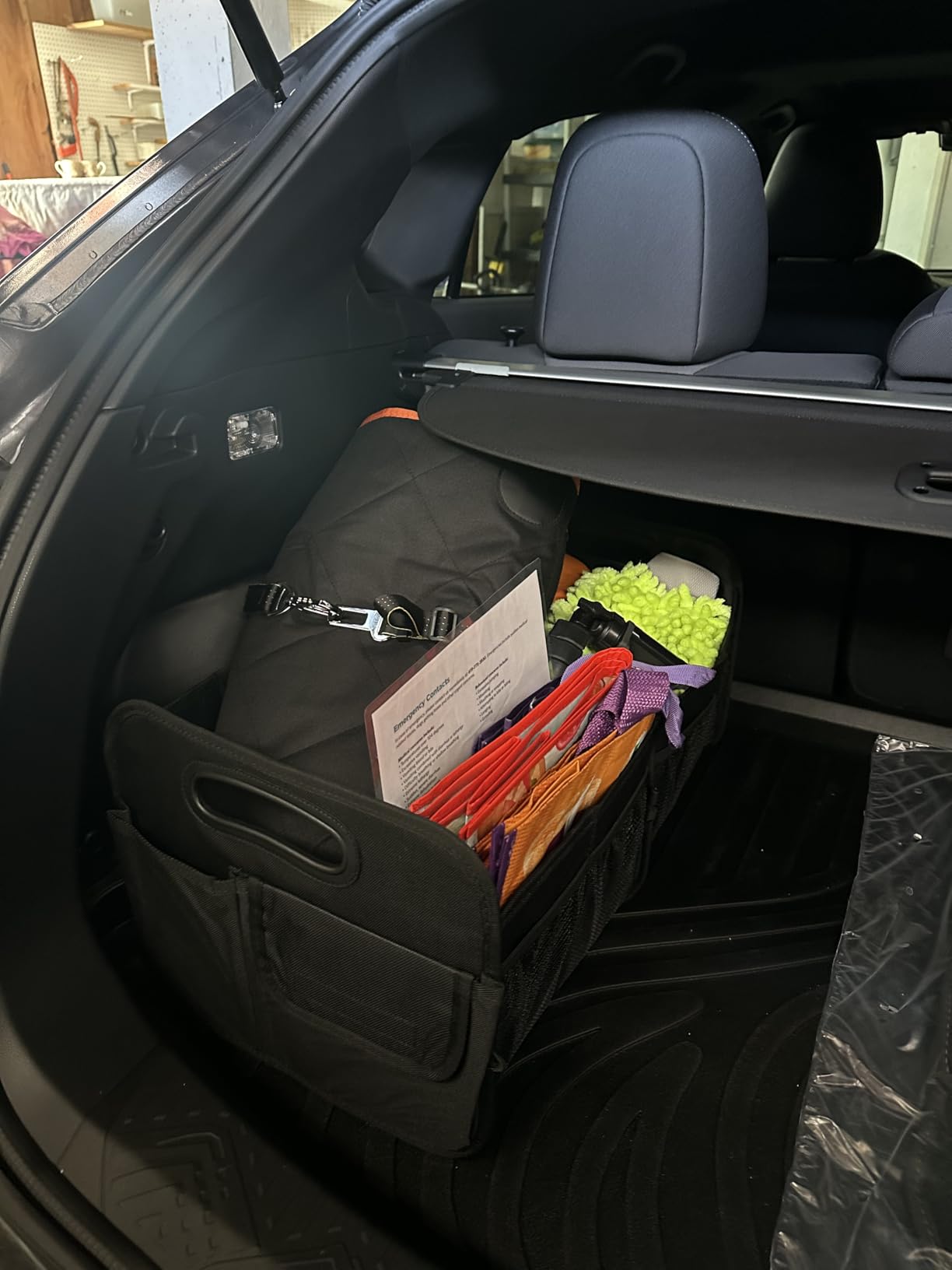 Femuar Car Trunk Organizer with Large Capacity Waterproof Car Accessories for Women & Men, Collapsible Trunk Organizer for Suv/Jeep/Sedan (Black, Standard) customer photo 2
