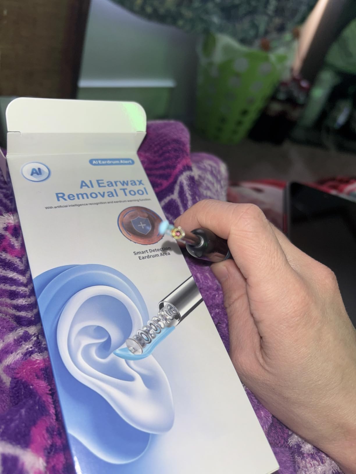 Ear Wax Removal, Ear Wax Removal Tool Camera with 1296P HD Camera and 6 LED Lights, Ear Cleaner with 10 Ear Pick, Upgraded Ear Wax Removal Kit for iOS and Android, Black customer photo 1