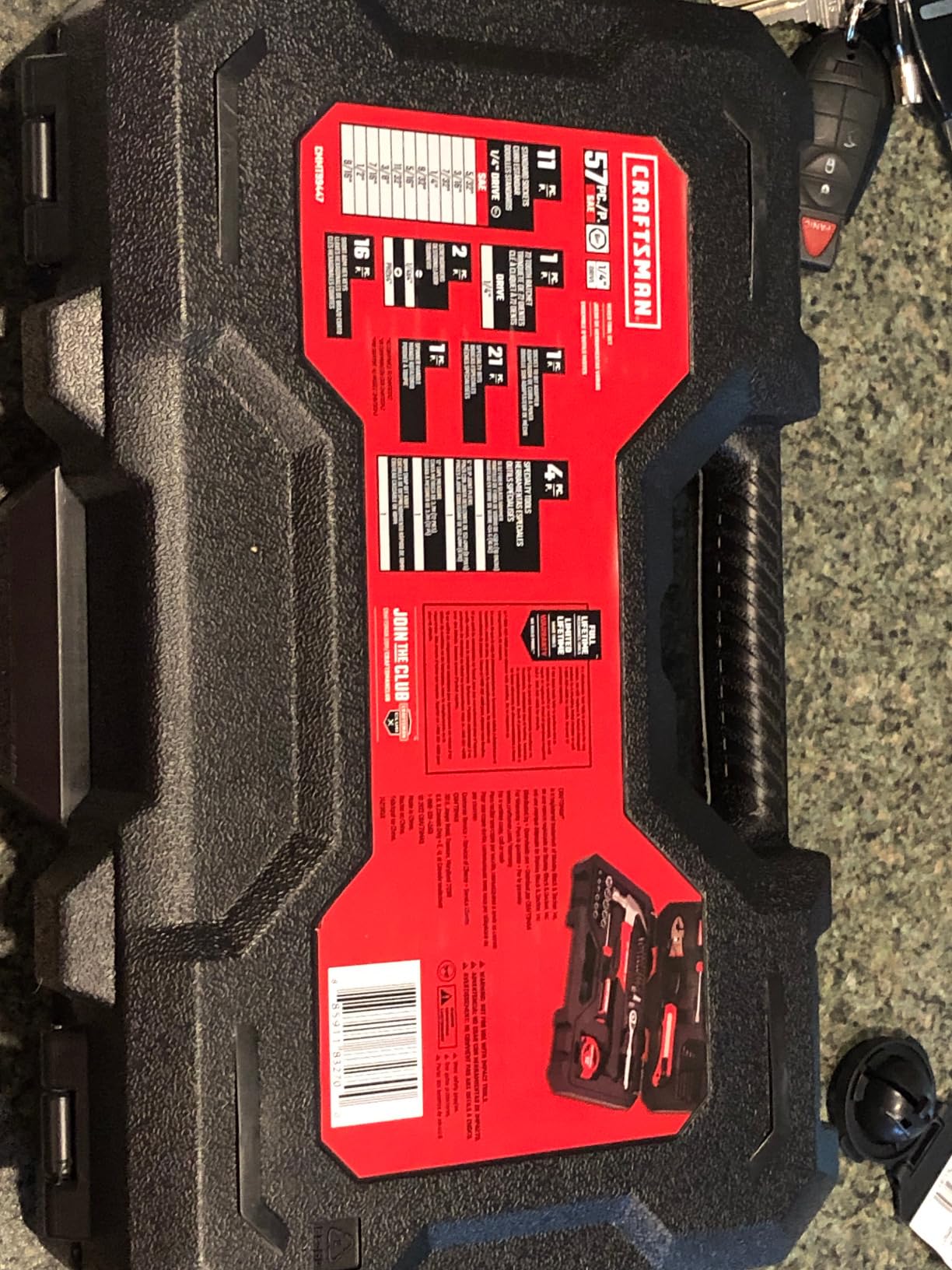 CRAFTSMAN 57 Piece Mechanics Tool Set Home Tool Set, Sockets, Ratchet, Screwdrivers, Hammer, Pliers, Hex Keys, Specialty Bits Hand Tools (CMMT99447) customer photo 1