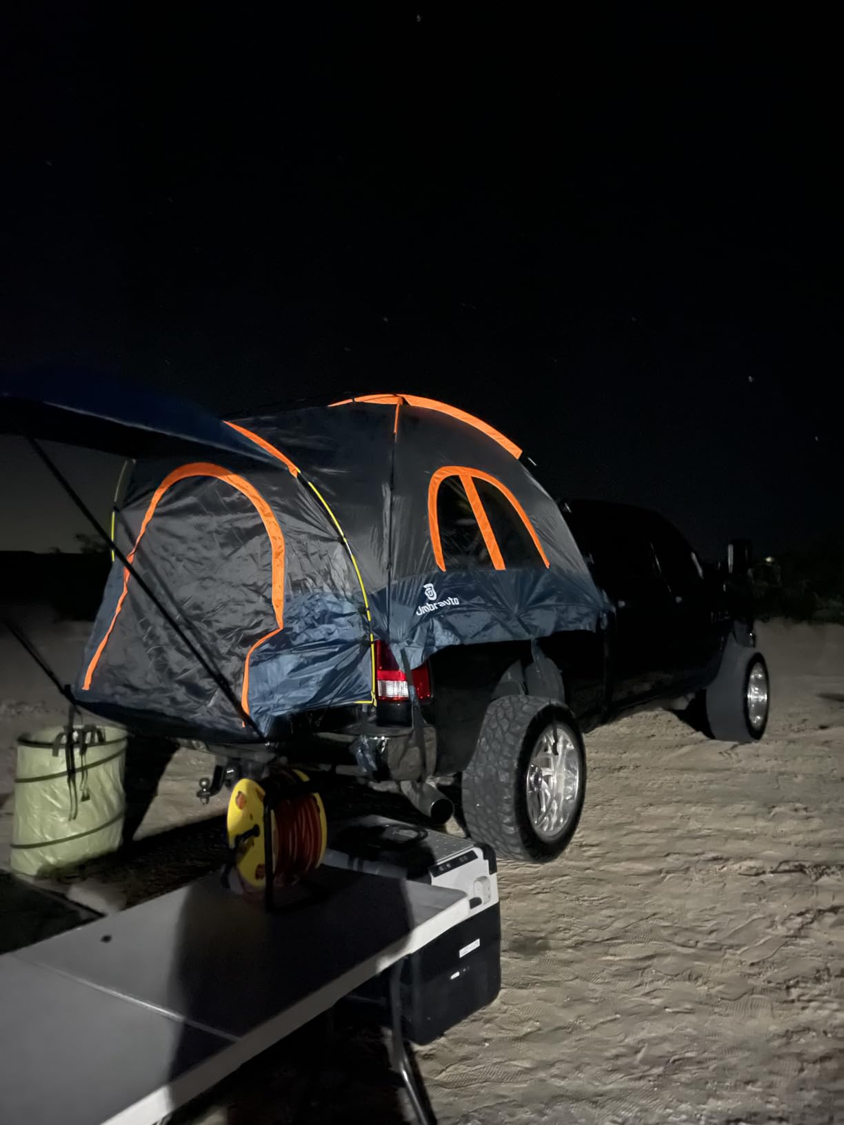 Umbrauto Truck Bed Tent with Awning: 6.4-6.7FT PU3000mm Waterproof Tailgate Pickup Truck Tents, Easy Set-up for 2 Person, Fits Full Size Short Bed, Chevy, Dodge, Ford, GMC, Green customer photo 1