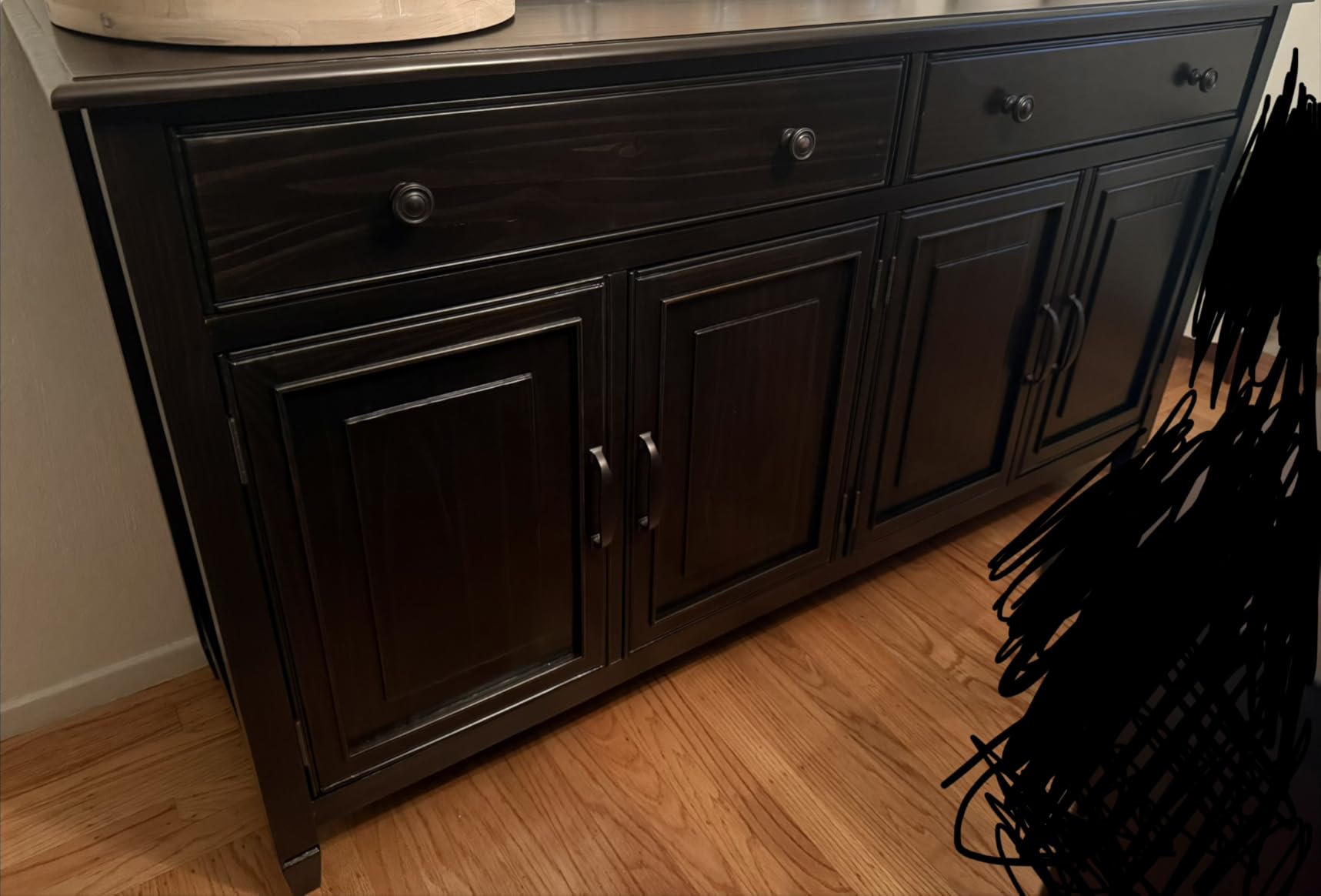 SIMPLIHOME Connaught Buffet - 67 inch Wide Solid Wood 4 Door Sideboard Cabinet in Dark Chestnut Brown, Traditional Dining Room Storage customer photo 1