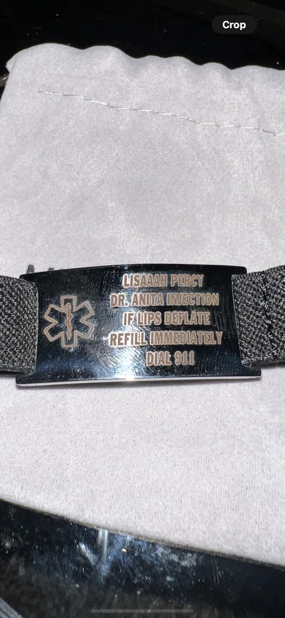 Personalized Medical Alert Bracelet for Men - Customized Elastic Strap Stainless Steel ID Bracelets customer photo 2