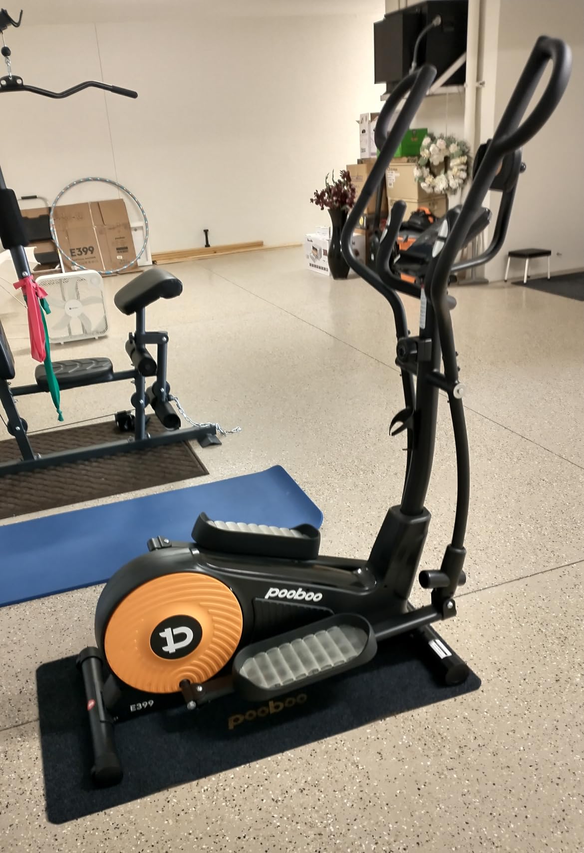 pooboo Elliptical Machine, Elliptical Exercise Machine with 16-Level Resistance&Hyper-Quiet Magnetic Driving System, Elliptical Machine for Home with LCD Monitor&15.5IN Stride, 350LBS Weight Capacity customer photo 1