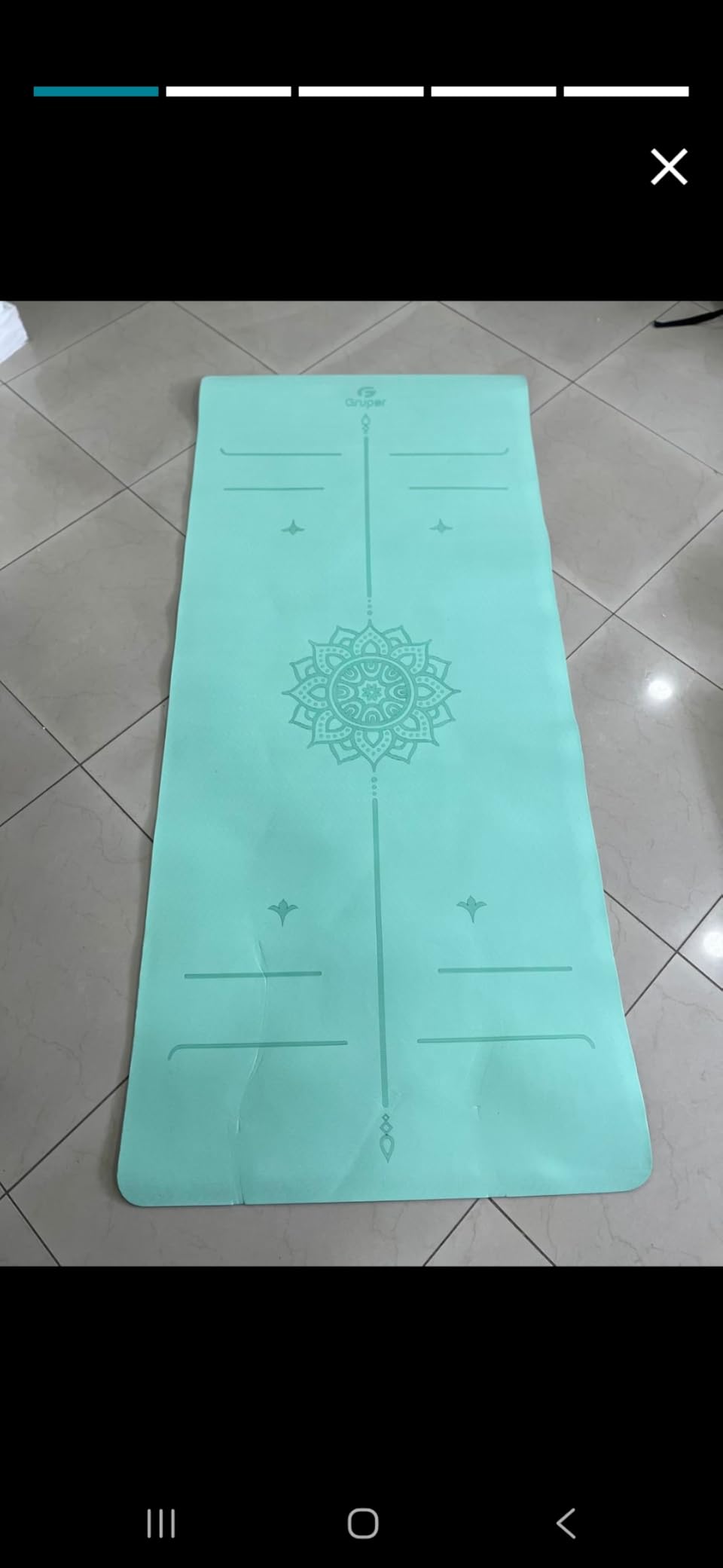 Gruper Yoga Mat Non Slip TPE Extra Wide Yoga Mat with Alignment Mark, 72