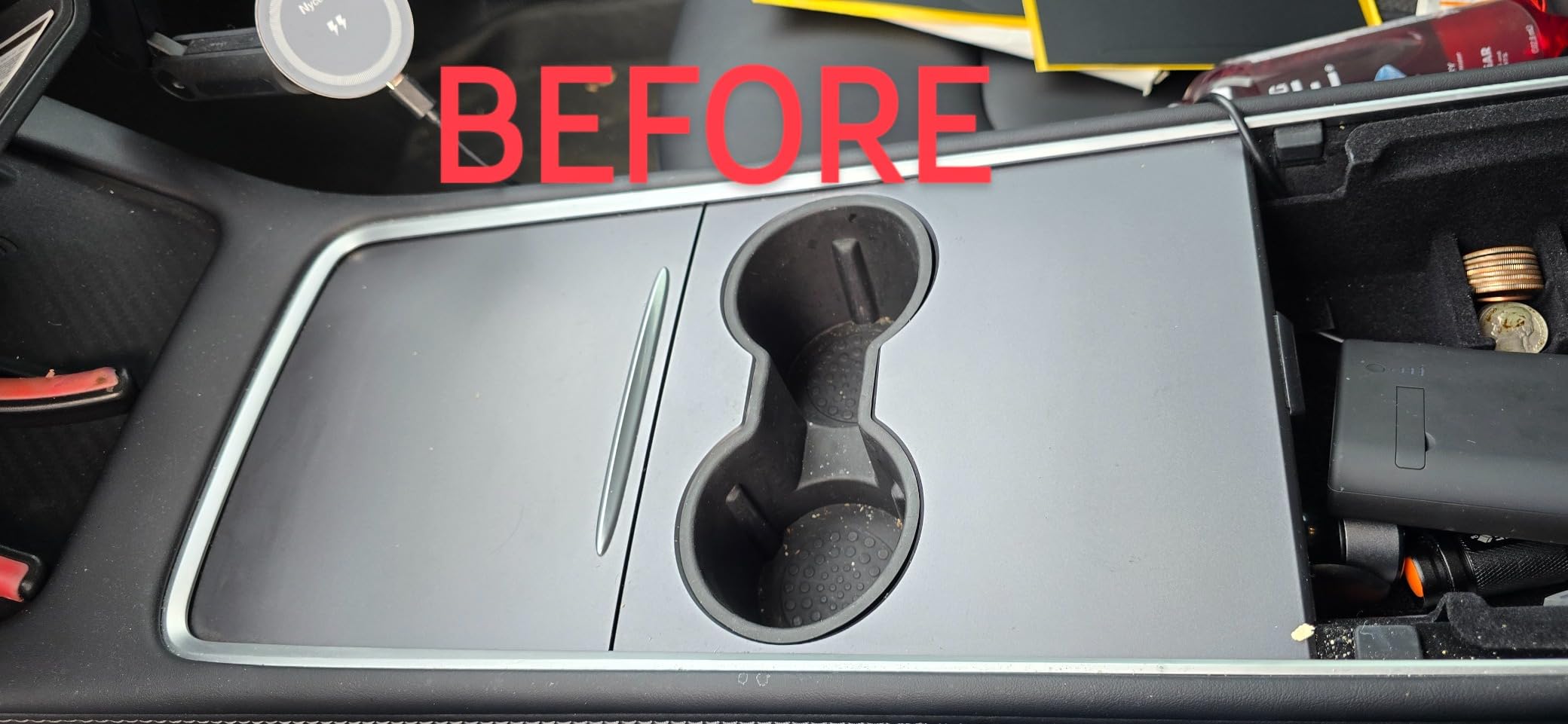 frani Center Console Wrap (Suede Edition) Designed for Tesla Model 3/Y 2021-2025, Tesla Center Console Cover for Model 3/Y (Not for Model 3 Highland 2024-2025) customer photo 2