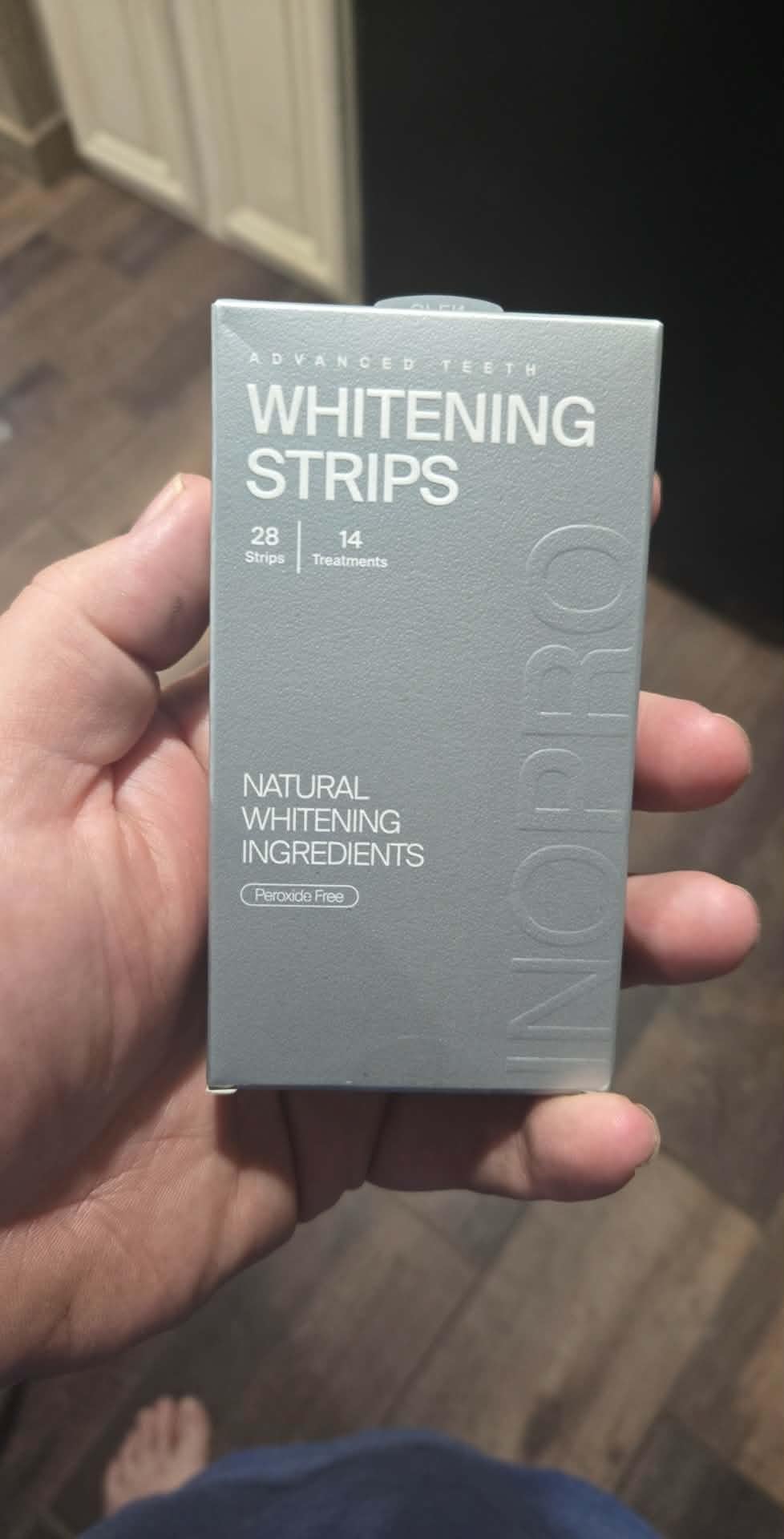 InoPro Natural Teeth Whitening Strips Kit 14 Treatments - Sensitive Teeth Whitener, Peroxide Free with Papain, Bromelain, Coconut Oil, White Strips for Teeth Whitening (28 Strips) customer photo 1