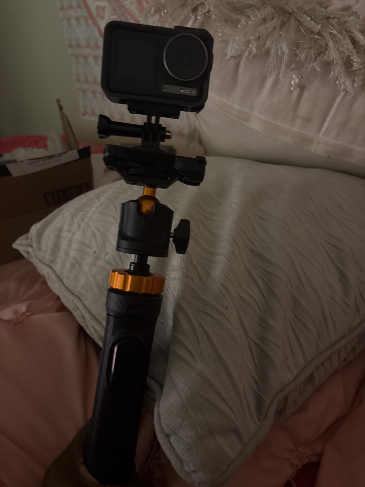 K&F CONCEPT 62'' Phone Selfie Stick Tripod, 2-in-1 Lightweight Extendable Cell Phone Tripod Stand with Remote, Compatible with GoPro MAX2/Insta360 X5X4/DJI OSMO Nano 360 Pocket 3 iPhone 17 customer photo 1