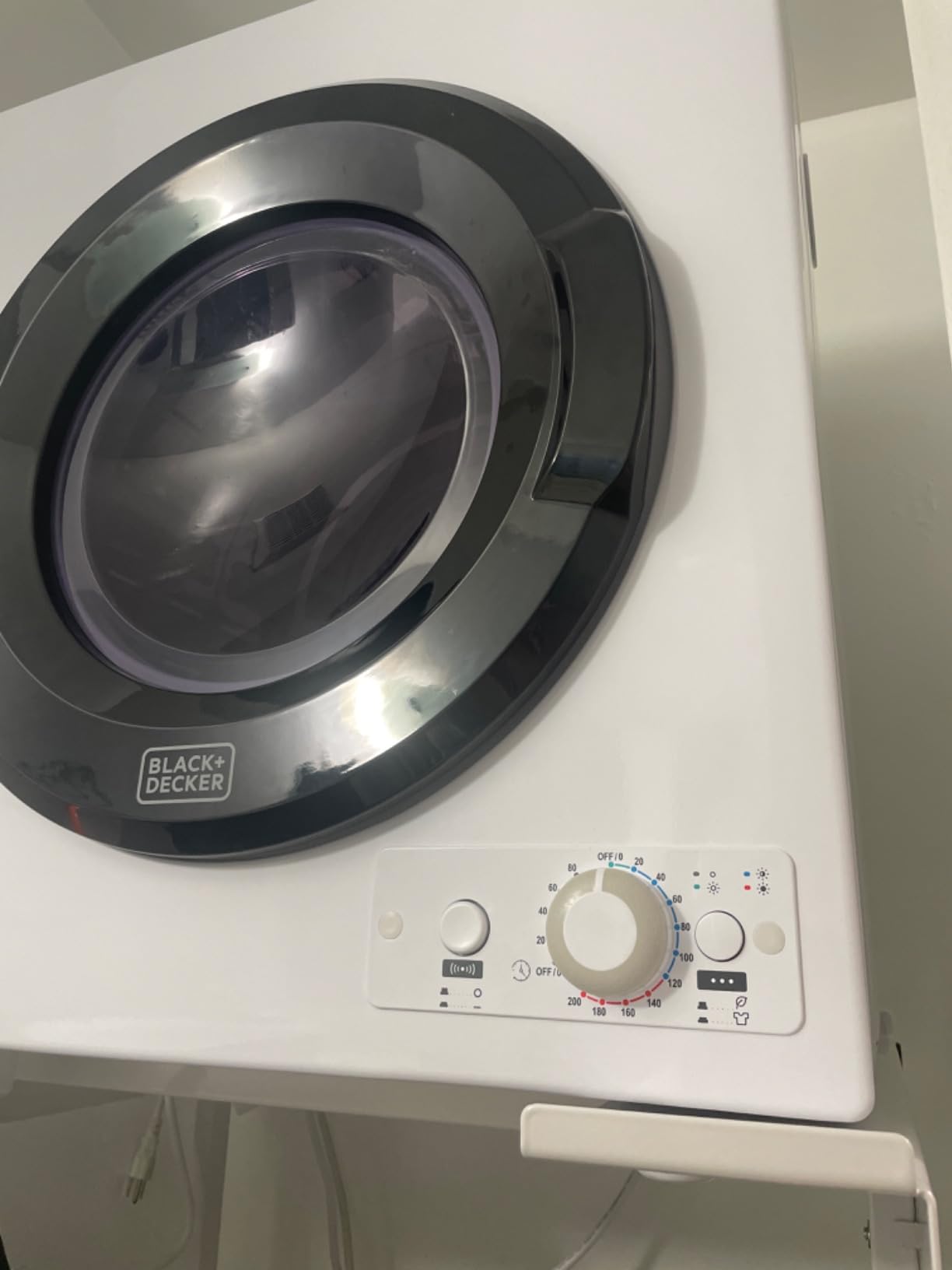 BLACK+DECKER 8.0 Cu. Ft. Electric Front Load Dryer with Steam, Clothes Dryer with LED Display, 12 Cycle Selections, ENERGY STAR, 240V Machine Requires Professional Installation, BFLD80ME, White customer photo 3