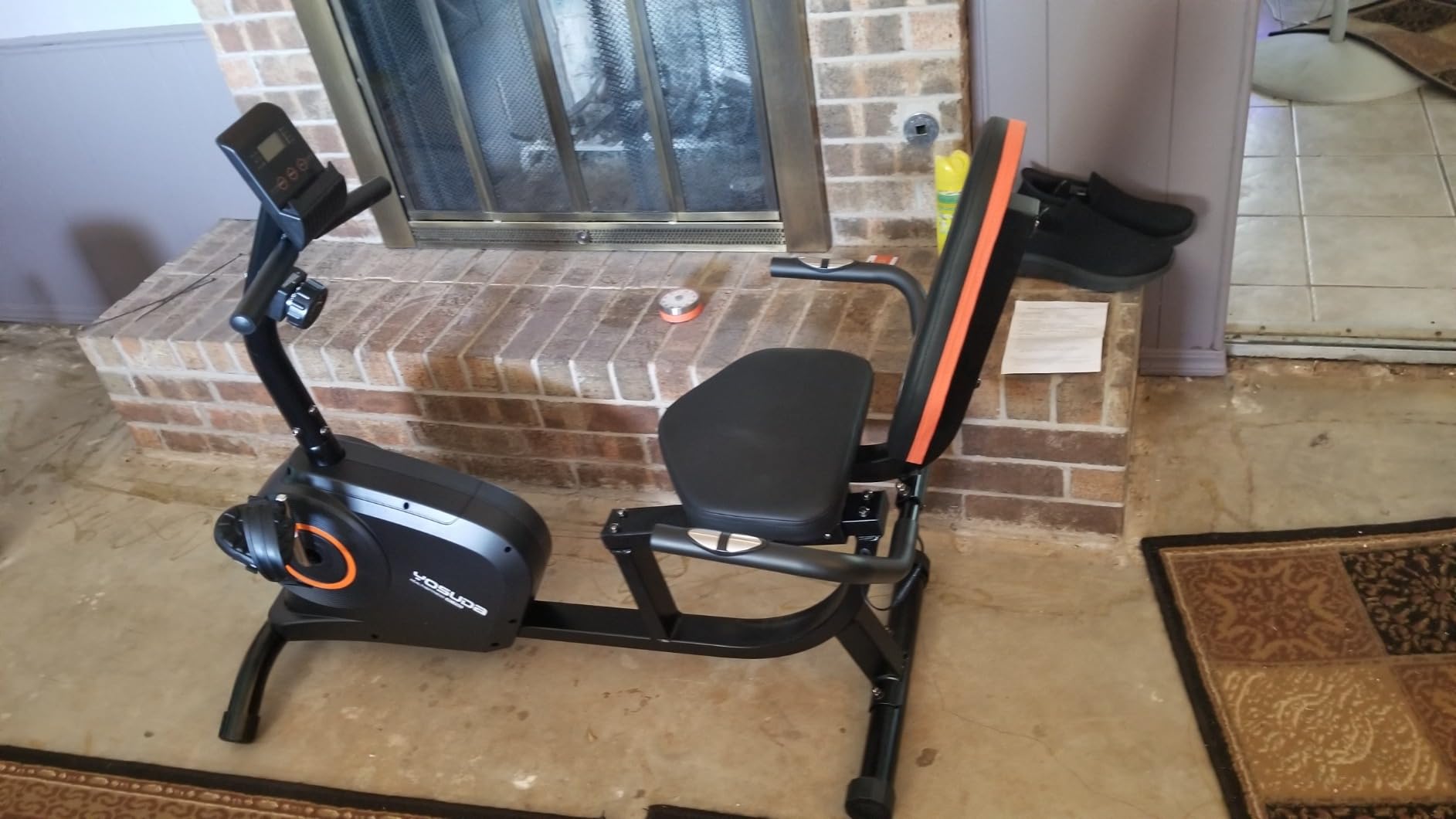 YOSUDA Recumbent Exercise Bike for Home, Magnetic Staionary Bike for Seniors | Quiet Recumbent Bikes with Adjustable Seat, 350LB Capacity, 16-level Resistance, LCD Monitor & Pulse Sensors customer photo 1