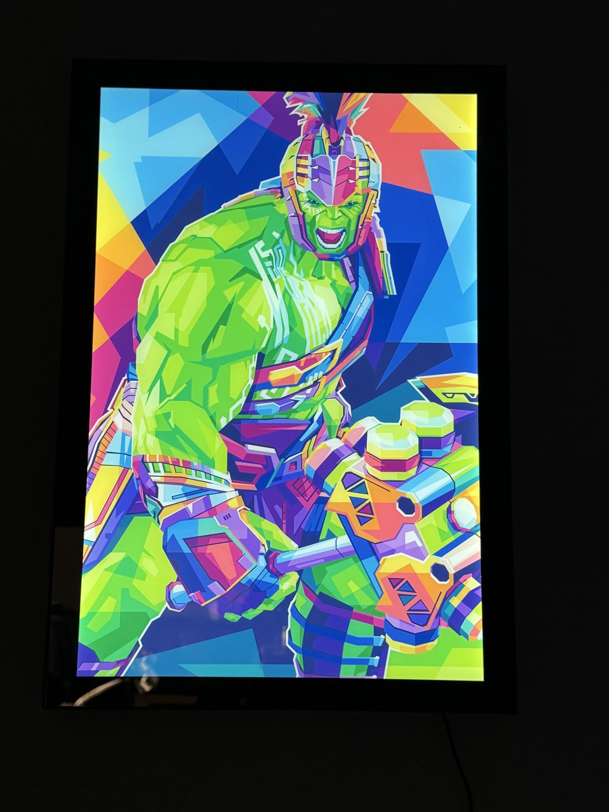 QI XING Led Poster Frame 16x24 Inch, Poster Lights for Wall,Movie Poster Frame with Dimmer Switch,Wall Mounted Magnetic Led Lightbox Display,Backlit Display Horizontally and Vertically customer photo 1