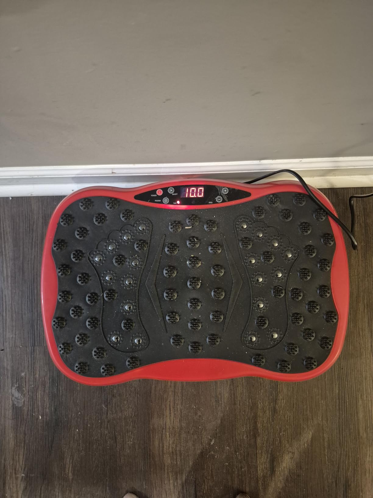 Vibration Plate Exercise Machine, Health & Fitness Full Body Vibration Platform, Portable Vibration Plate Platform for Weight Loss Home Fitness, Lymphatic Drainage, w/Resistance Bands+Remote customer photo 2