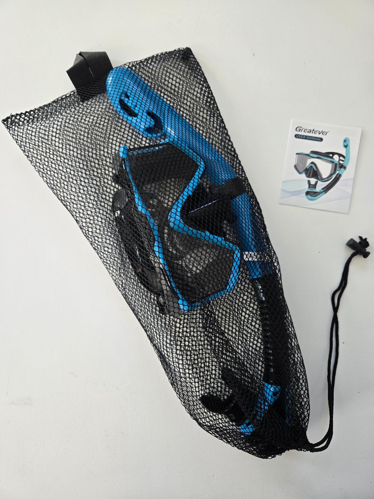 Greatever Snorkel Set Pano 3 Window Snorkel Mask Adult, Panoramic Wide View, Anti-Fog Scuba Diving Mask, Anti-Leak Snorkel Goggles Dry Top Snorkel, Professional Snorkeling Gear for Adults customer photo 2
