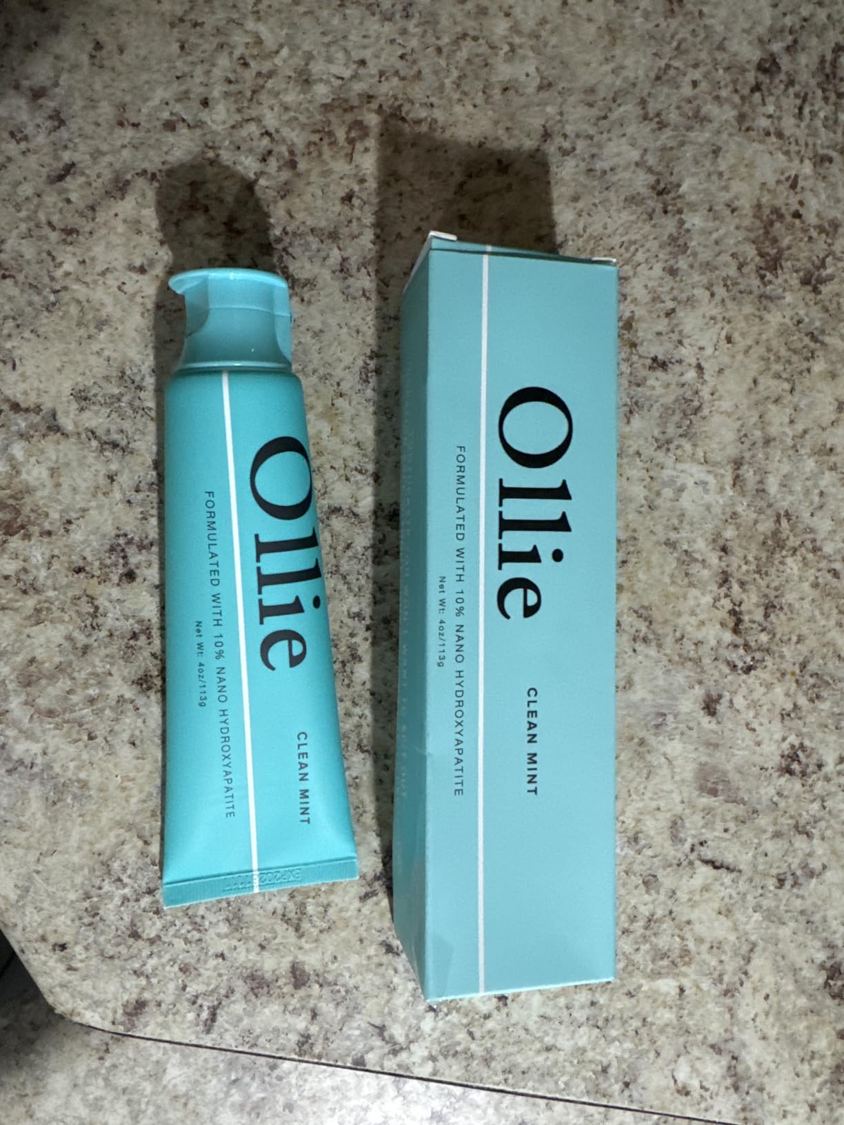 Ollie Fluoride Free 10% Nano Hydroxyapatite Toothpaste for Remineralizing Enamel, Sensitive Teeth & Whitening, Clean Mint 4oz customer photo 1