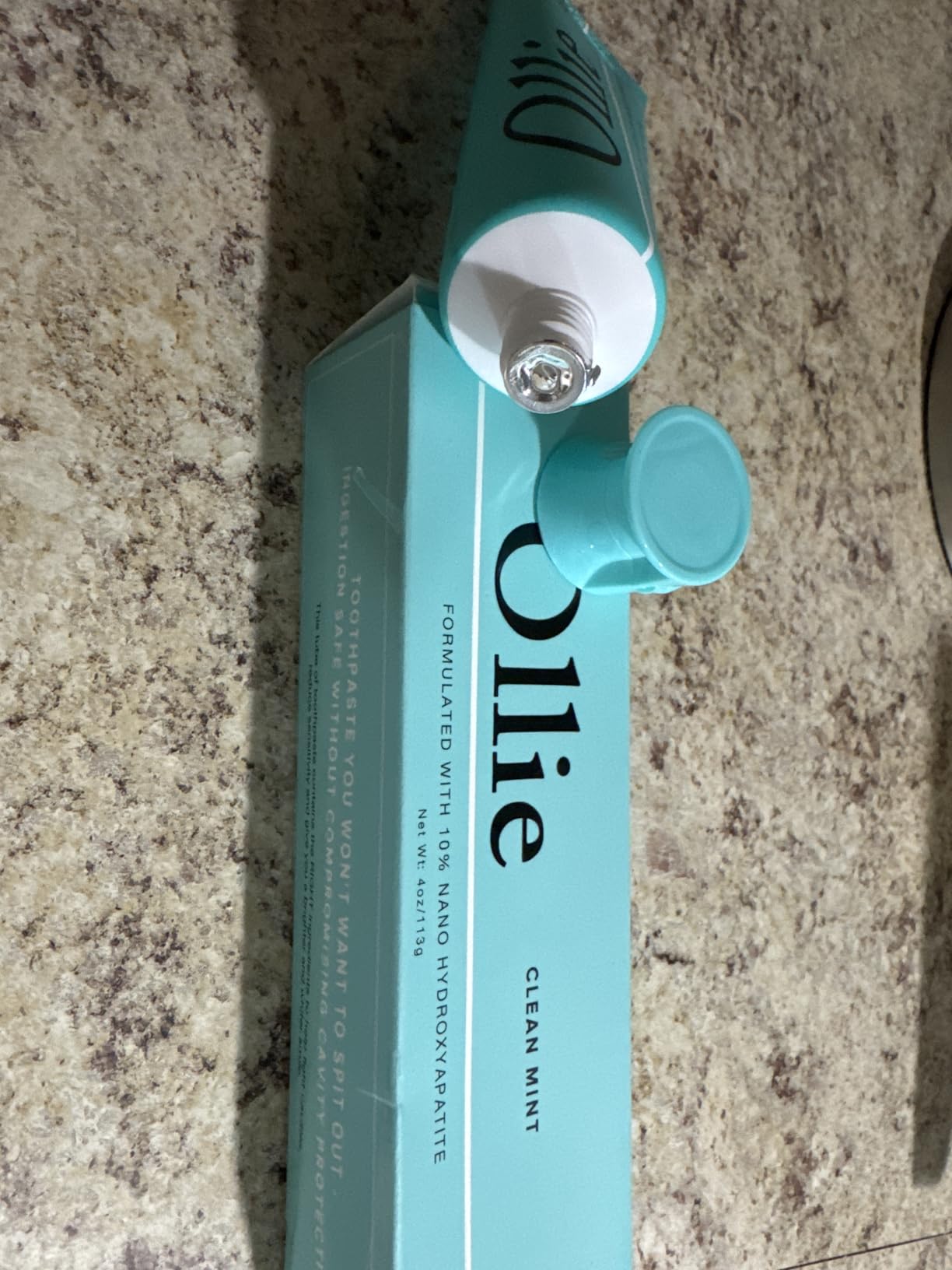 Ollie Fluoride Free 10% Nano Hydroxyapatite Toothpaste for Remineralizing Enamel, Sensitive Teeth & Whitening, Clean Mint 4oz customer photo 2