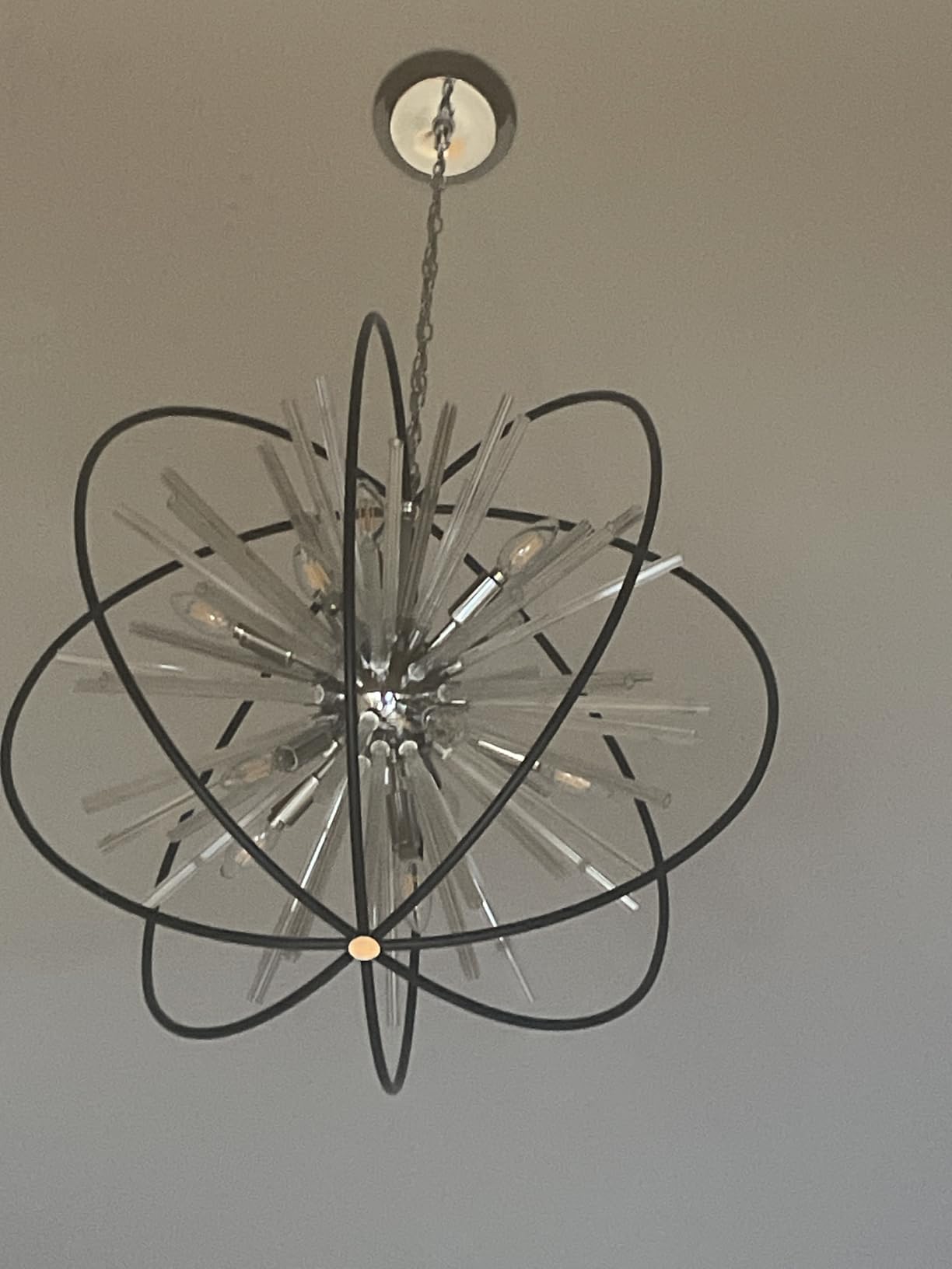 Vezzio D42 Extra Large Chandeliers for High Ceilings 24 Light Big Globe Crystal Sputnik Chandeliers for Entryway Foyer Stairway Kitchen Dining Living Room Hallway Entrance customer photo 2