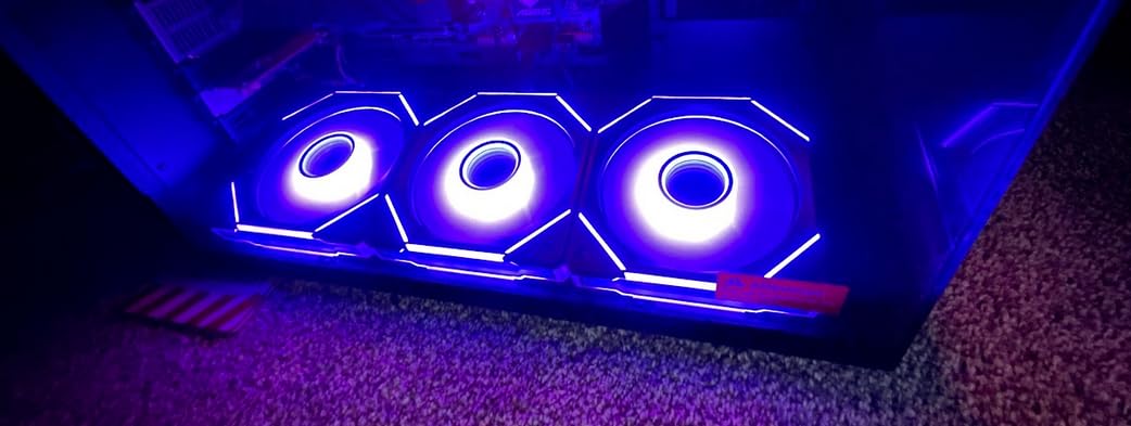 AsiaHorse AMICI-5GT RGB PC Fans, Infinity Mirror ARGB Fans HDB Bearing Fan Speeds Up to 1800 RPM with 24 LED Lights customer photo 1