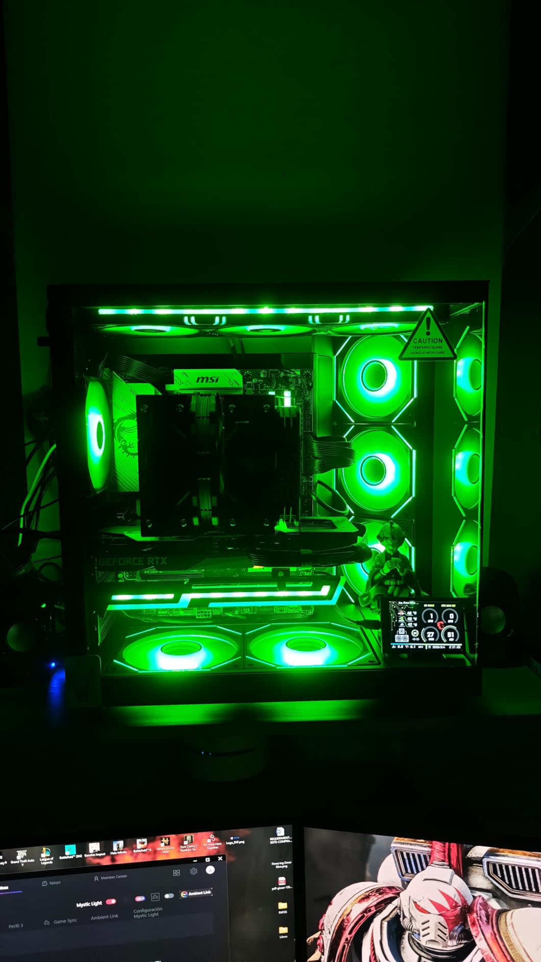 AsiaHorse AMICI-5GT RGB PC Fans, Infinity Mirror ARGB Fans HDB Bearing Fan Speeds Up to 1800 RPM with 24 LED Lights customer photo 2