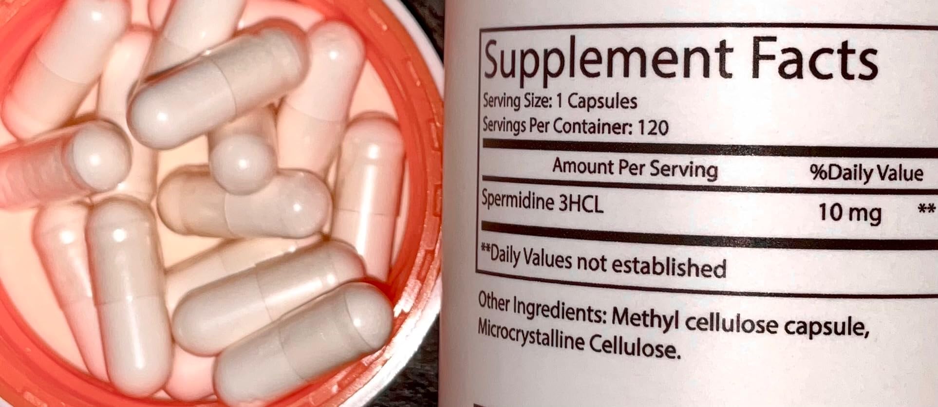 Spermidine 3HCL Supplement - 120 10mg Capsules - 3rd Party COA's provided with Every lot# - Spermidine Trihydrochloride customer photo 1