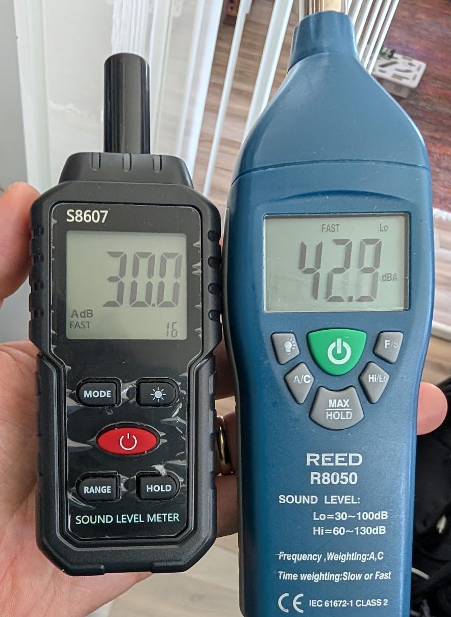 Digital Sound Level Meter,Sound Meter for Classroom Home Street,30-130dBA dB Meter to Measure Noise,Noise Decibel Reader,Audio Sound Tester,Sound Test equipmetent,Sound Measurement Device (30-130dBA) customer photo 2