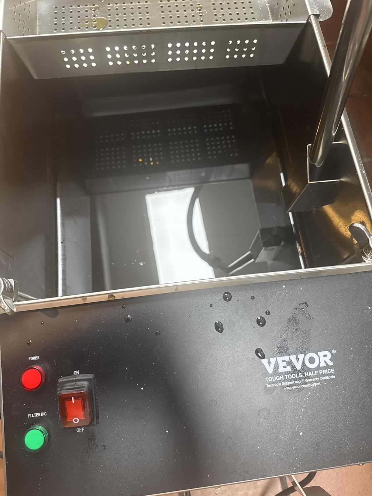 VEVOR Deep Fryer Filter 18 L/44 LBS/5.8 Gal, Frying Oil Filter System Machine 300W, Deep Fryer Oil Filter 10 L/min, Cooking Oil Filter Pump & Oil Hose, Mobile Fryer Filter 110V Kitchen Restaurant customer photo 1