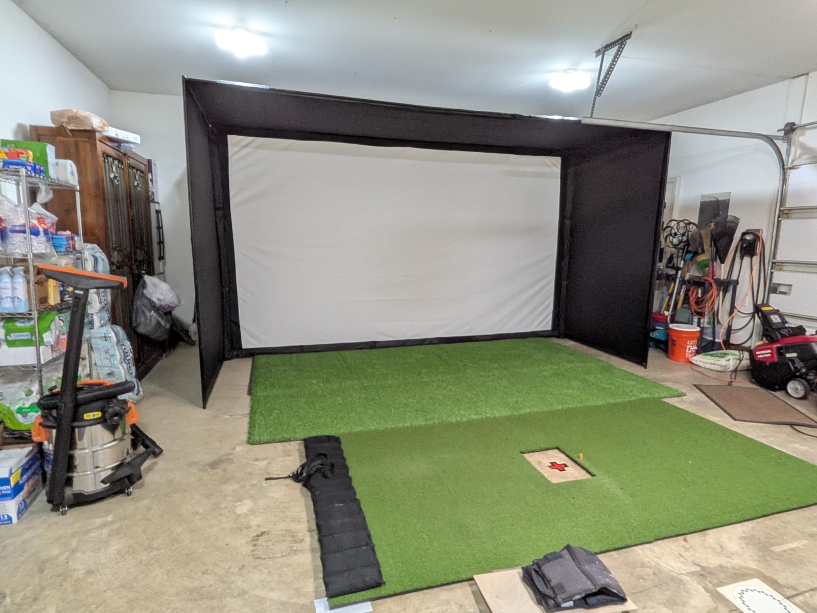 GoSports Golf Simulator Enclosure Nets - Complete Set with Frame and HD Impact Screen Kit - Indoor At Home Golf Training Equipment - Choose 10x8 ft, 12x9 ft, or 14x8 ft customer photo 1