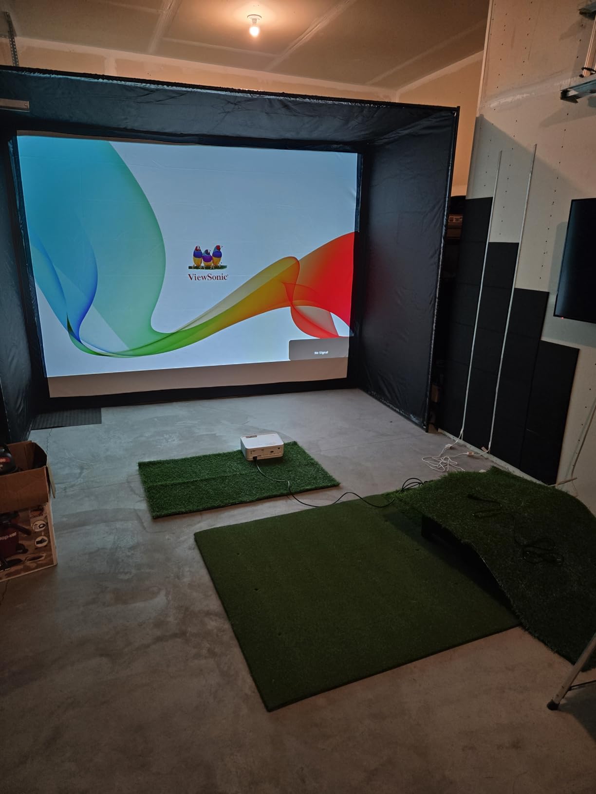 GoSports Golf Simulator Enclosure Nets - Complete Set with Frame and HD Impact Screen Kit - Indoor At Home Golf Training Equipment - Choose 10x8 ft, 12x9 ft, or 14x8 ft customer photo 2