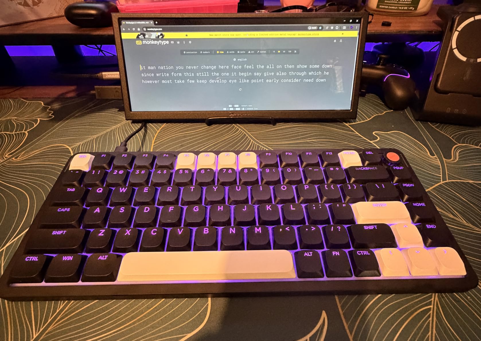 Womier Low Profile Keycaps - Shine Through PBT Key caps 60 65 75 100 Percent, Mechanical Keyboard Keycaps for Cherry Gateron MX Switches Keyboard - Khaki Grey customer photo 1