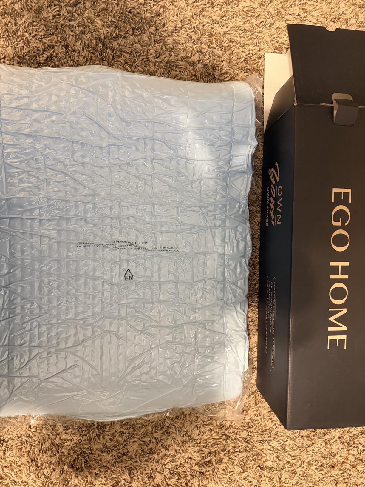 EGOHOME Cooling Gel Memory Foam Pillow - Reversible Cooling Cover, Neck Support for Side, Back and Stomach Sleepers, Removable & Machine Washable, All-Season Comfort, Standard Size, Blue customer photo 1