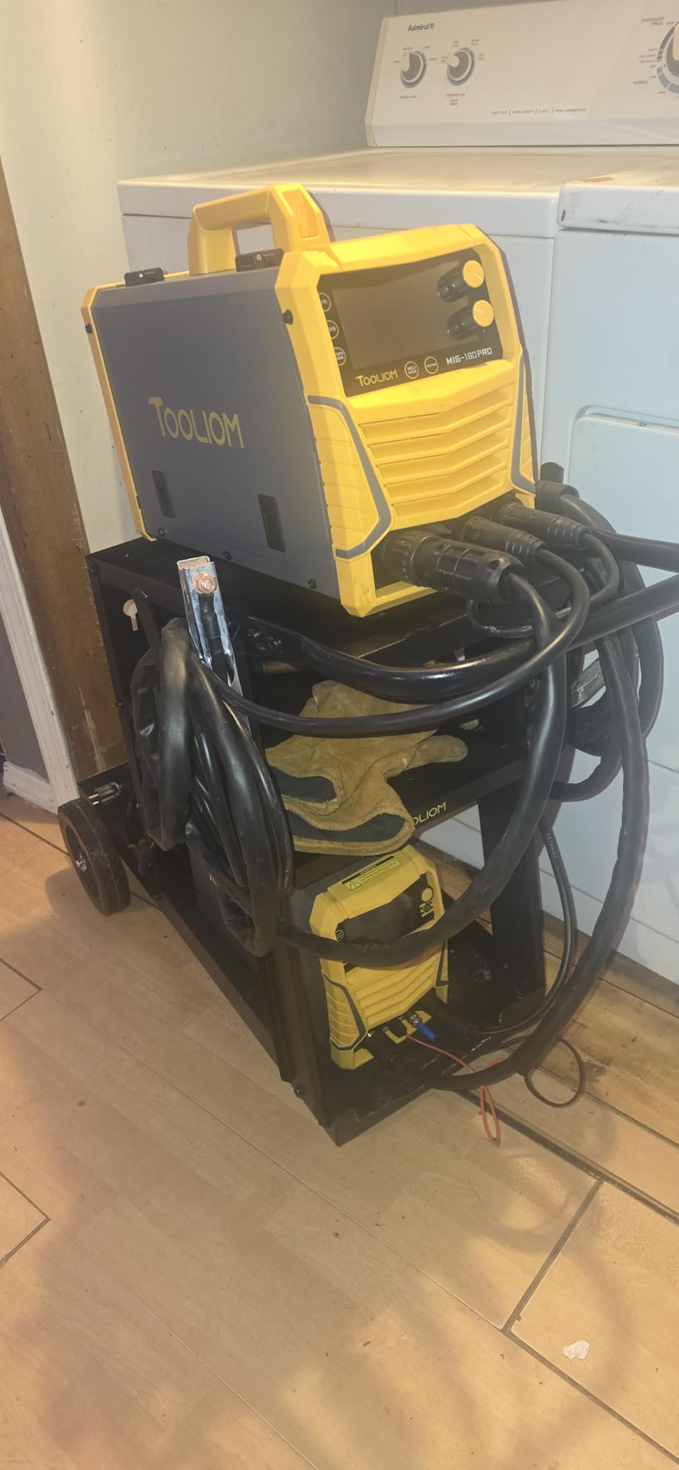 TOOLIOM Welding Cart with 4 Drawers Cabinet,Rolling Welder Cart for TIG MIG Welder and Plasma Cutter 360 degree Swivel Wheels Welding Trolley customer photo 1