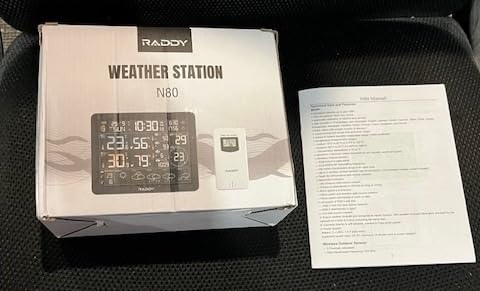 Raddy N80 Smart Wi-Fi Weather Station with APP Control, Indoor Outdoor Thermometer Wireless with 8 Inch Large Display, Sunset/Sunrise Time, PM2.5/AQI, UV Index, 4 Alarm Clock customer photo 1