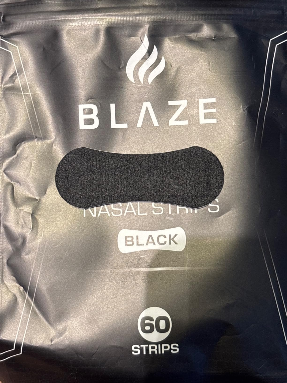 Performance Nose Strips for Breathing (60 Count) - Oil & Sweat Proof Adhesive - Athletic Nasal Strips for Snoring & Sleeping - Black, Wide, Universal Fit, Extra Strength Snoring Solution for Sleep customer photo 1