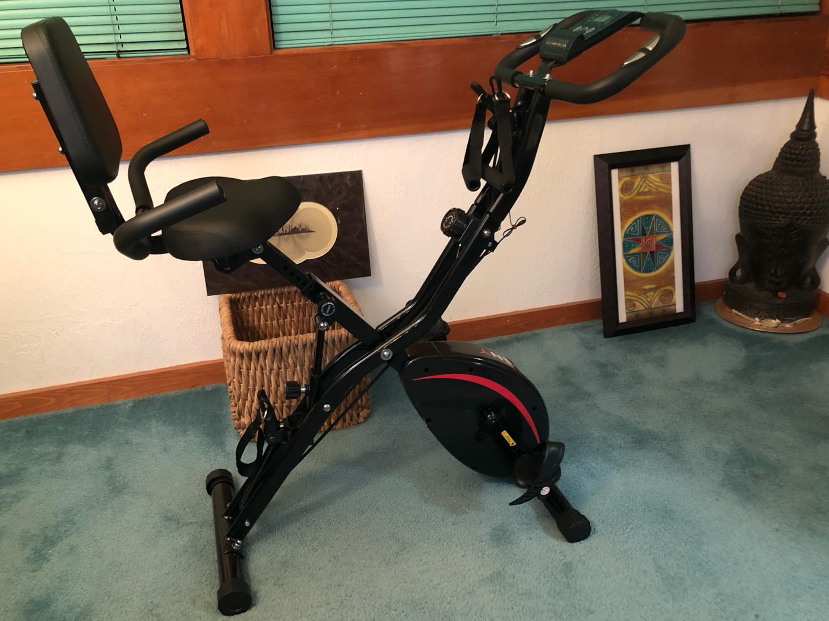 PLENY Folding Exercise Bike, 5 IN 1 Indoor Stationary Bikes for Home customer photo 1