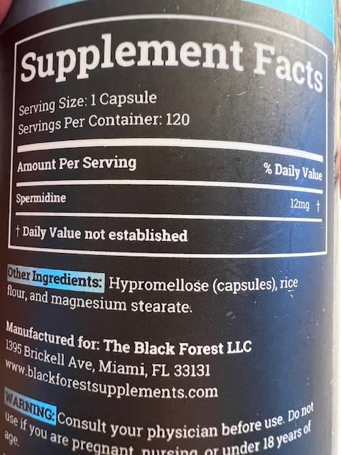 Spermidine Supplement (1440mg of 99% Pure Spermidine Supplements For Women & Men) 4 Months Supply (100X More Potent Than Wheat Germ Extract) 12MGS Per Serving For Cellular Health, Anti-Aging & Energy customer photo 2
