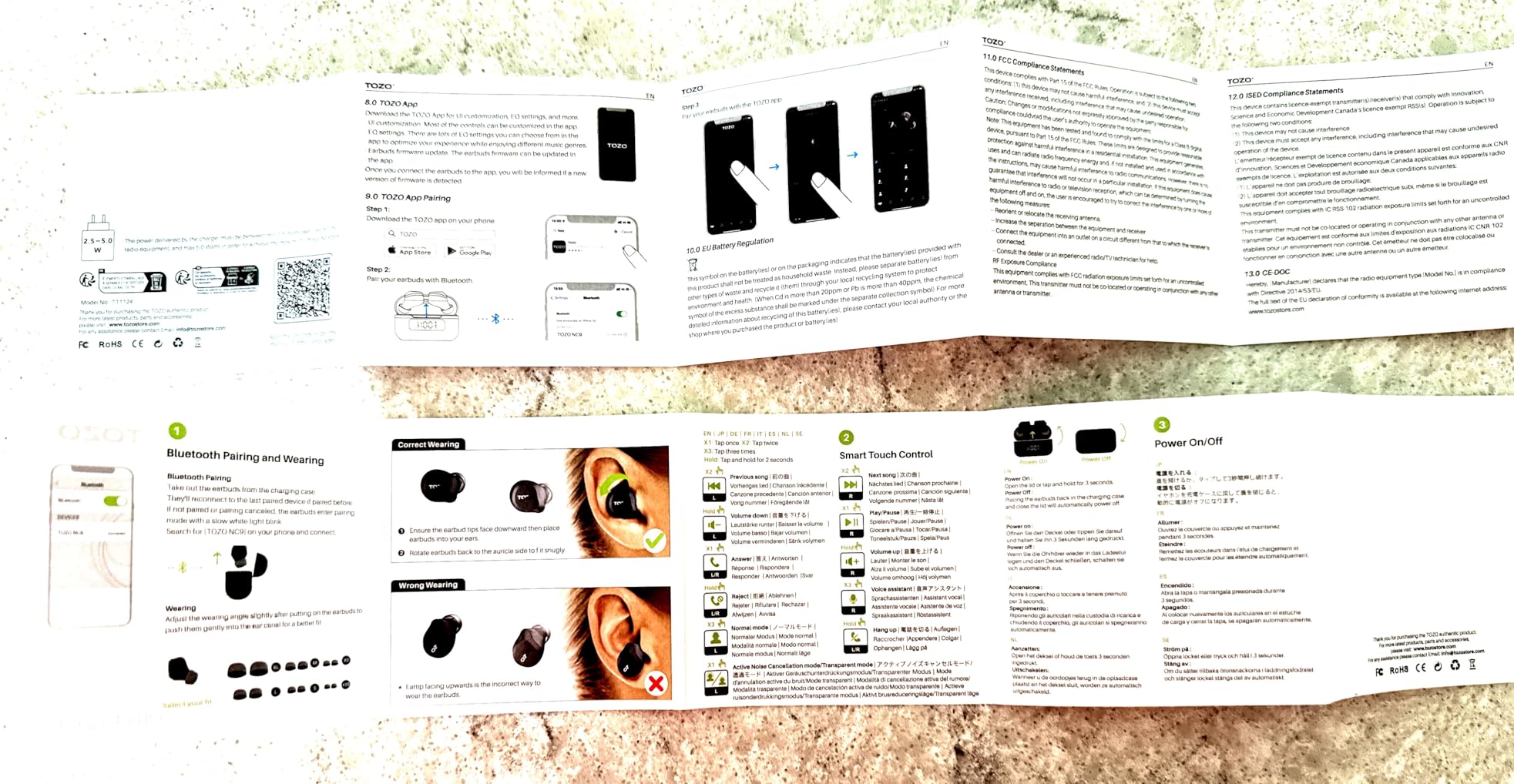 TOZO NC9 Hybrid Active Noise Cancelling Wireless Earbuds, 6 Mics ENC Clear Call, IPX8 Waterproof, in Ear Bluetooth 5.3 Headphones Stereo Bass Ear Buds 60H Playtime with LED Display 32 EQs via APP customer photo 2