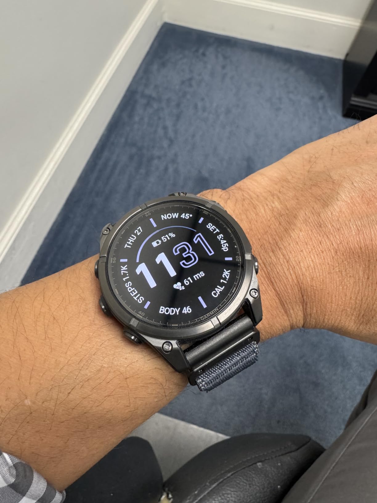 fēnix 8 - 43mm, AMOLED, Sapphire, Premium Multisport GPS Smartwatch, Long-Lasting Battery Life, Dive-Rated, Built-in LED Flashlight, Soft Gold with Dark Sandstone Band customer photo 1