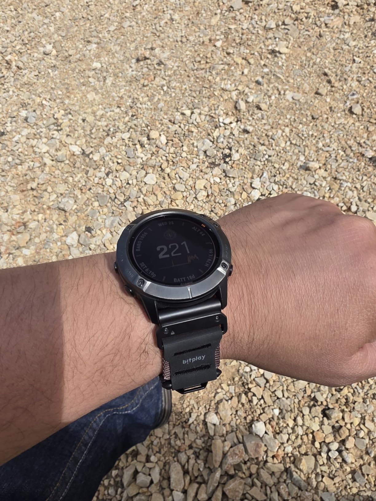 bitplay QuickFit Watch Band 22mm / 26mm - Magnetic Fidlock Buckle, Quick Releaase, Compatible with Garmin Forerunner, Fenix, Instinct, Quatix Series, Reinforced Nylon & Hypalon Strap customer photo 1