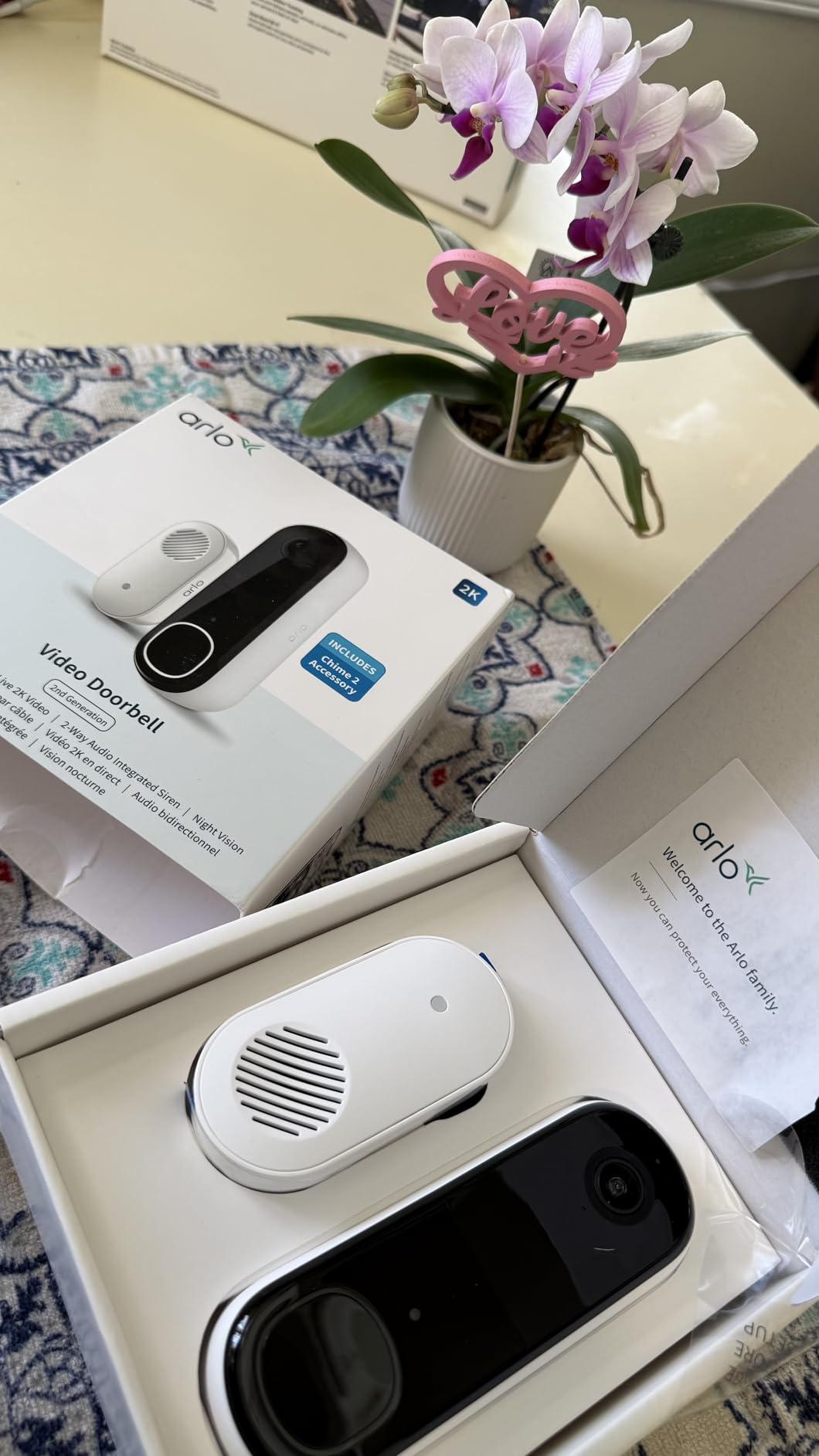 Arlo Video Doorbell 2K + Chime 2 (2nd Gen, Latest Release), Wireless or Wired Option, 2-Way Audio, Night Vision, Head to Toe View, Package Detection, Person & Vehicle Recognition, 1-Month Secure Plan customer photo 2
